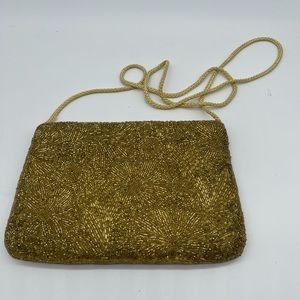 Vintage bechamel gold beaded evening bag